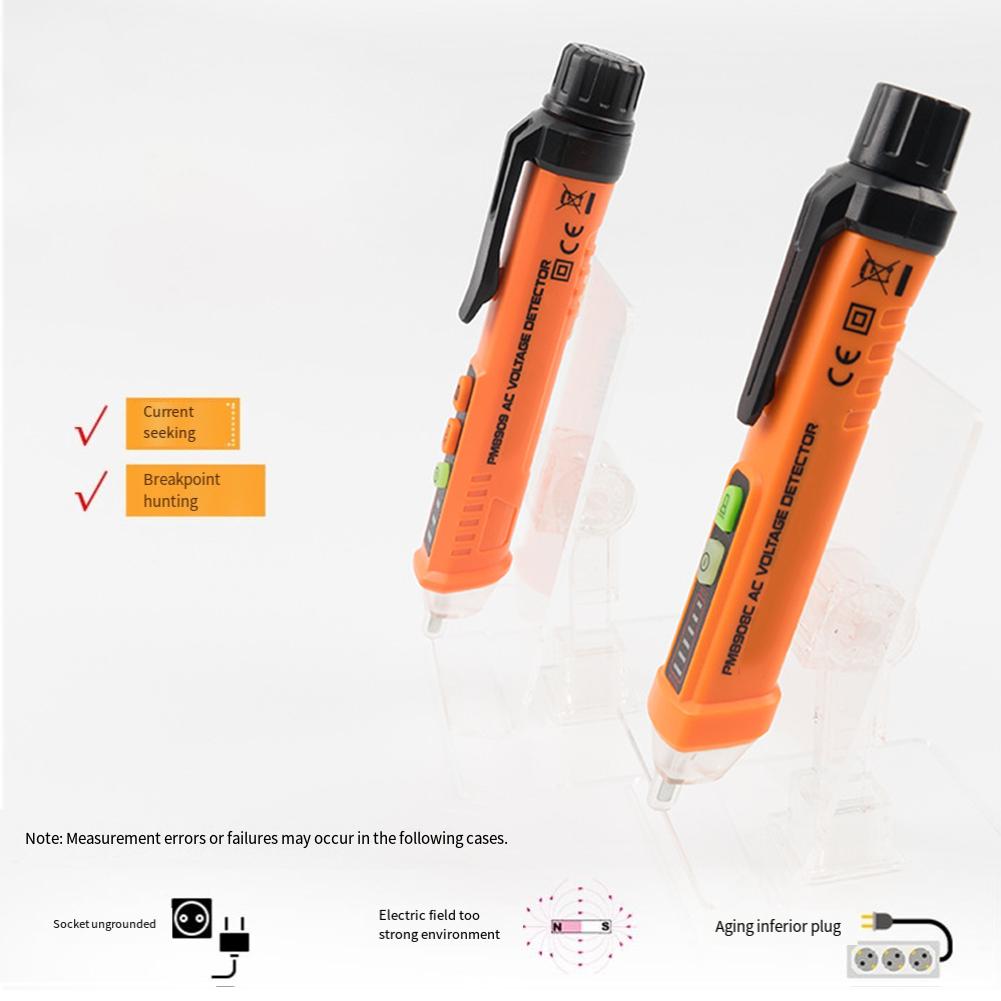 1 Stück PM8908C Spannungsprüfer AC 12V-1000V Detektoren Berührungsloser Spannungsprüfstift Spannungsdetektoren Induktionsstift Erkennungspunkt