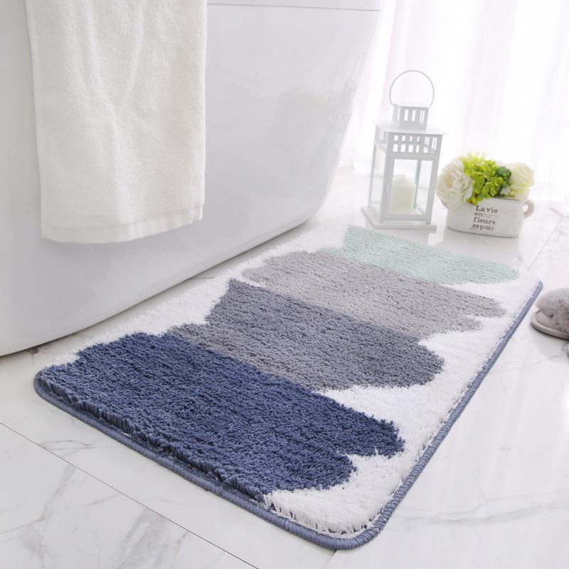Inyahome Indoor Décor Area Rug for Kitchen Floor Bathroom Rugs Moroccan Vintage Soft and Absorbent Microfiber Bath Mat Non-Slip
