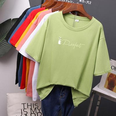 Summer Women's Short Sleeve T-shirt Pattern Print Fashion Casual Round Neck Comfortable Women's Short Sleeve T-shirt