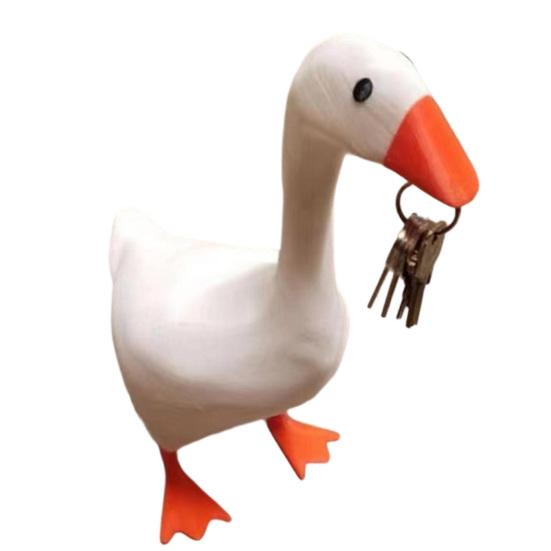 

Funny Magnetic Duck Ornament with Suction Cup Mini Resin Prank Figurine for Desk Office Garden Cute Quirky Duck Figure Unique B