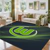 VfL Wolfsburg FC Design Crystal Velvet Rug Soft Decorative Mat for Bedroom Entrance