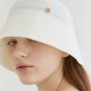 Halden Logo Pendant Raffia Bucket Hat (C006_white)