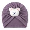 Spring & Autumn Cute Bear Baby Jacquard Pullover & Headband Hat