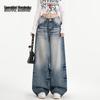BEAUTIFUL WARDROBE Women's Retro High-Waist Wide-Leg Jeans