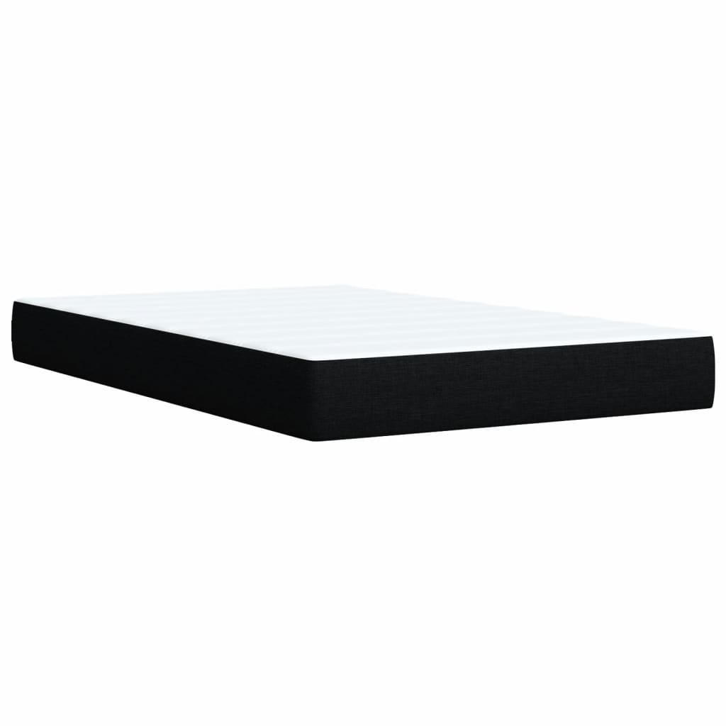 Vidaxl Continental Bed With Mattress, Black, Fabric, 120X200 Cm
