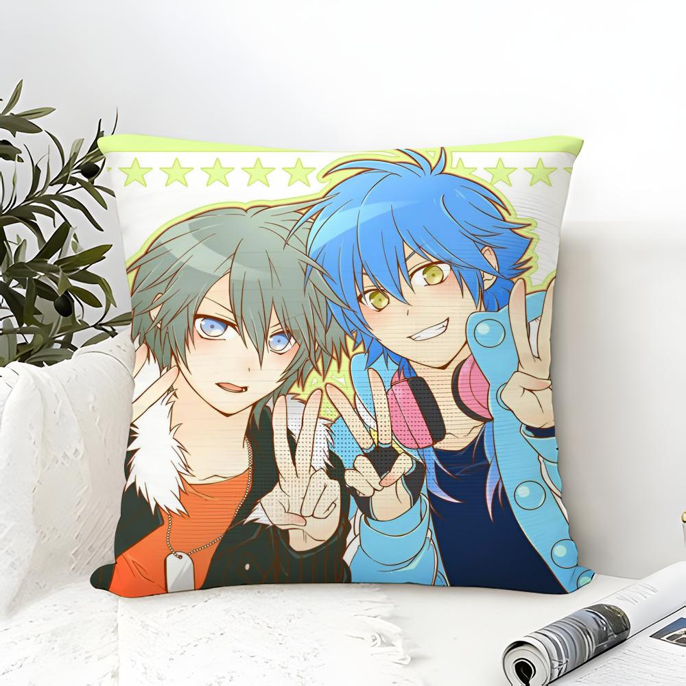 Bl Manga D-Dramatical Murder Pillow Case Cotton Linen Fabric Square Zipper Pillowcase Home Decorative Living Room
