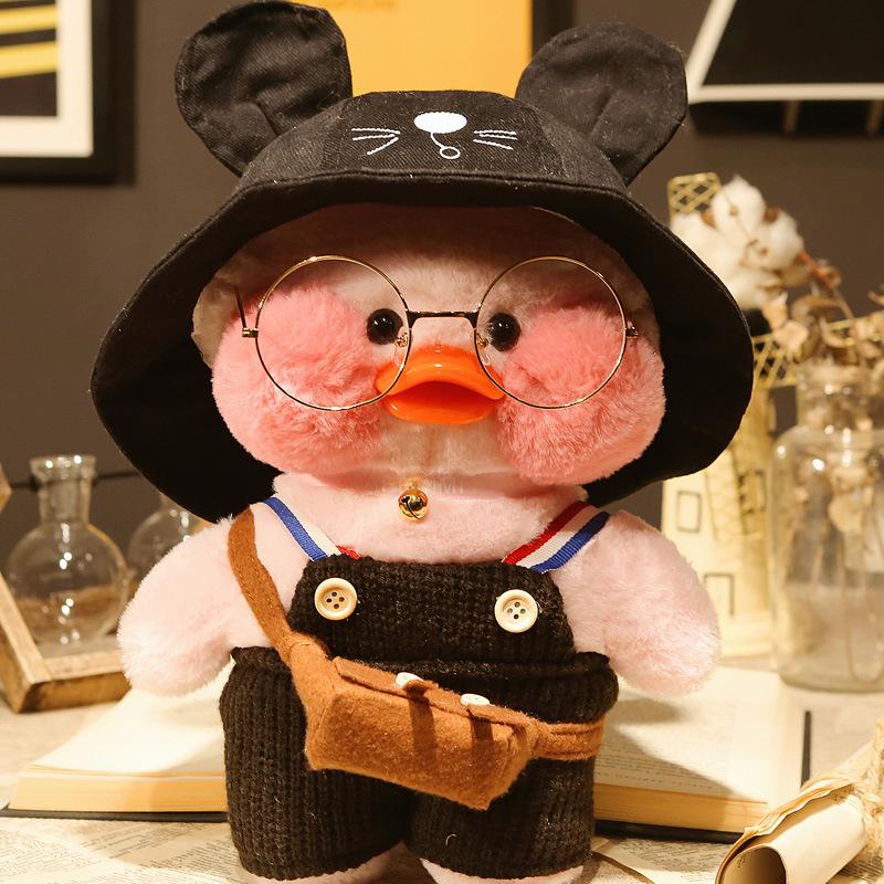 Plush Toy Duck With Hyaluronic Acid, Popular Duck, Lalafanfan Cafe Mimi Ins, Little Yellow Duck - A Gift For Children