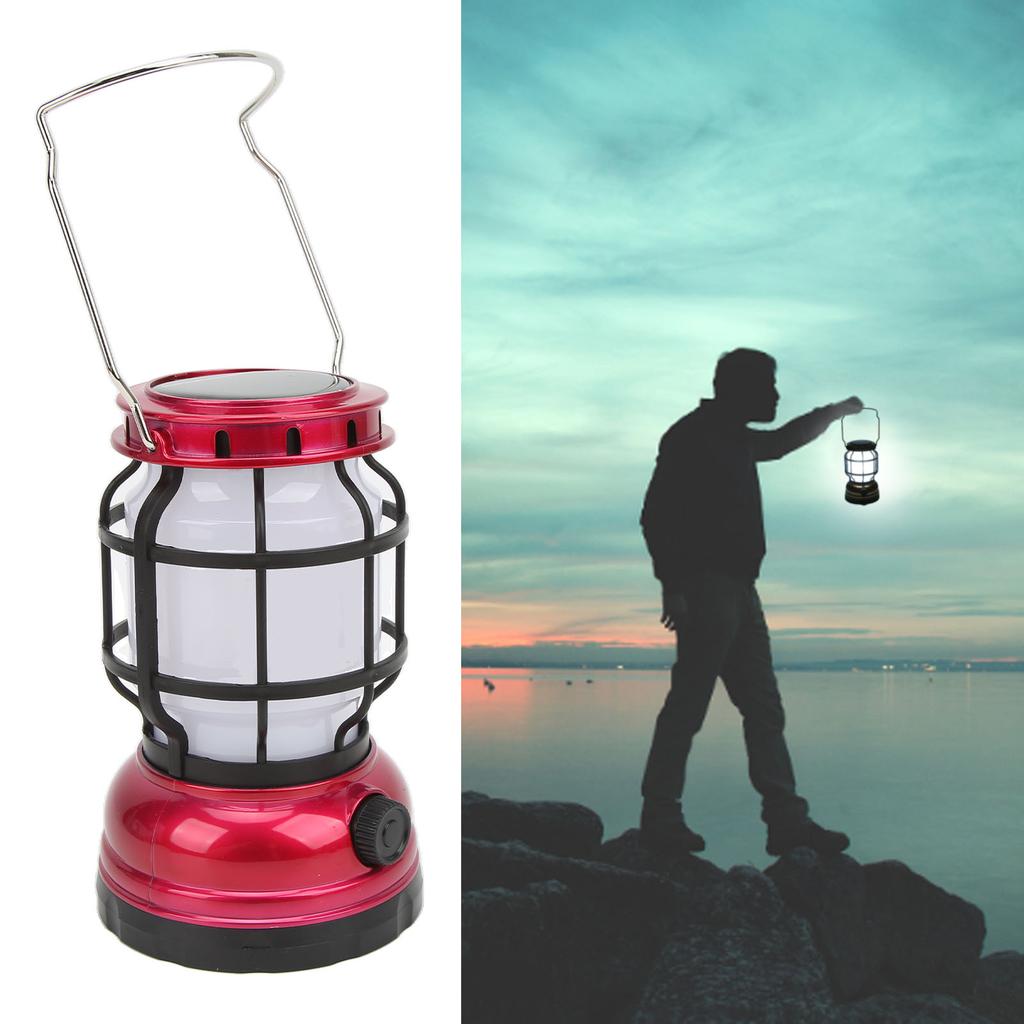 LED Camping Lantern USB Rechargeable Solar Powered Camping Light for Emergency Hiking Home