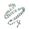 Long Gothic Necklace Cross Rosary Necklace with Vibrant Beads Stand Out Holy Jewelry Charm Ornament for Birthday Wedding