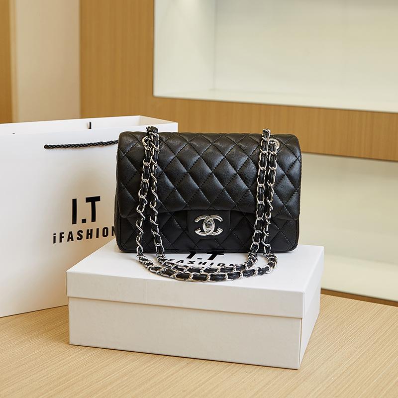 Tasche Damen Klassisch Vielseitig Kette Leder Umhängetasche Tasche Premium Texturiert Damen Tasche