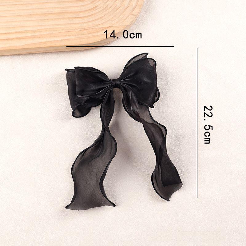 Organza Bow Fluttering Ribbon Hair Clips Women French Fresh Premium Feeling Headdress Large Hair Cards Girl Hair Accessori