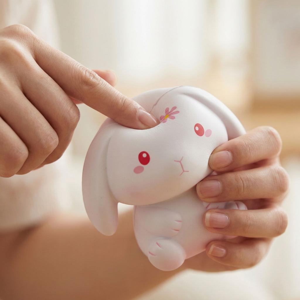 Slow Rebound Bunny Squeeze Toy Soft Stress Relief Figure for Children and Adults Cute Animal Shape for Relaxation Play