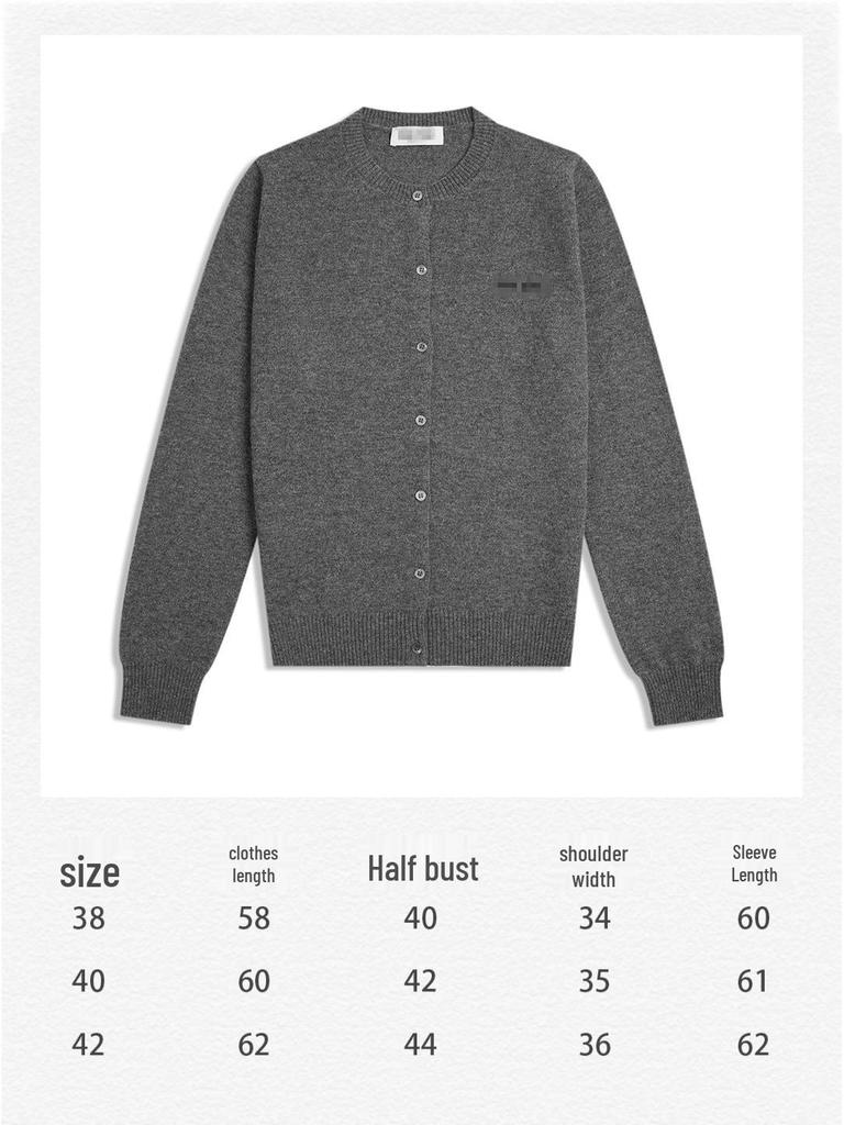 Zeštíhlující kardigan Miu Miu: Kulatý výstřih Dlouhý rukáv s logem