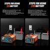 For AGM GEL SLA Lead-Acid LiFePO4 7-stage Chargers Smart Battey Charger 12V 24V 20A 10A Large Screen Digital Display Car Motorcycle Battery Charger
