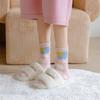 Keep Warm Mink Velvet Socks Flower Heart Pattern Winter Socks Cute Middle Tube Sock  Ladies