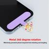 360 Degree Rotating Mobile Phone Lanyard Gasket Cloth Connecting Piece Mobile Phone Case Chain Metal Hanging Piece Card with Buckle Clip
