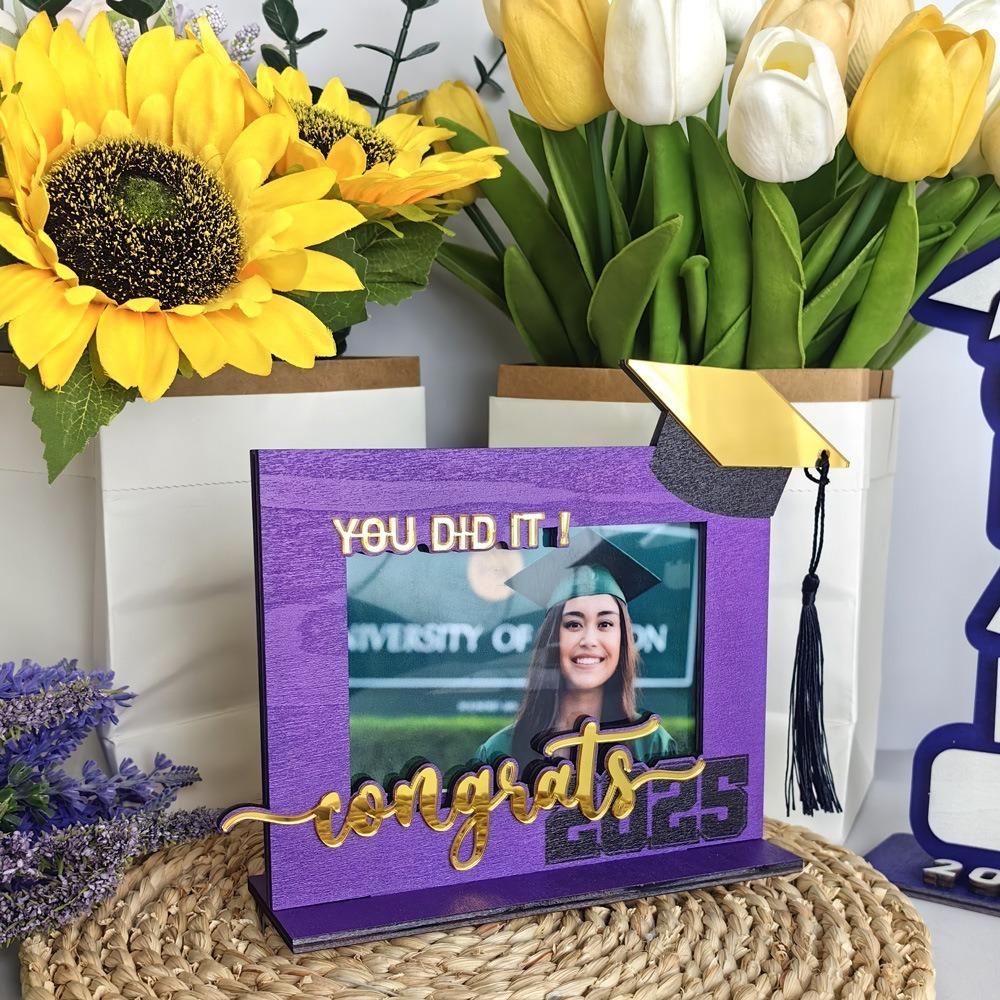 

Wooden 2025 Graduation Photo Frame Festival Picture Display Stand Friend Gifts