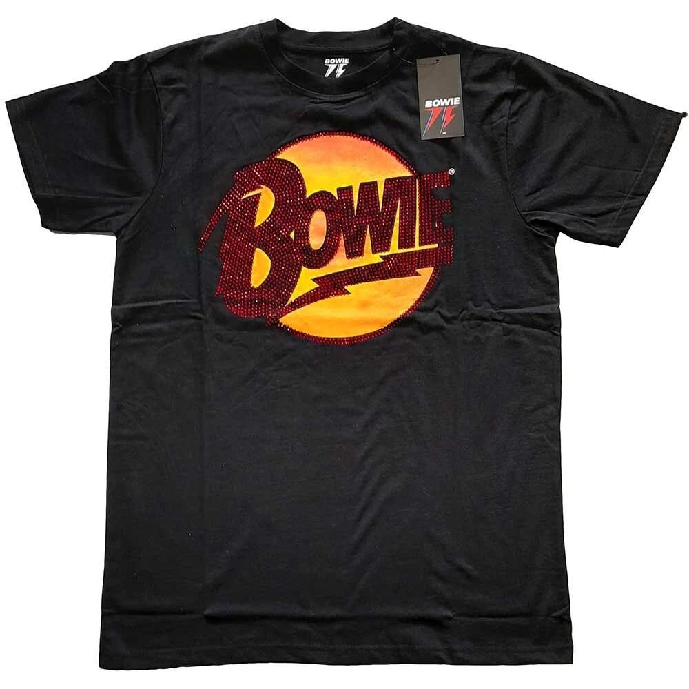 David Bowie - Diamond Dogs Logo-Diamante - Black T-shirt XXXL