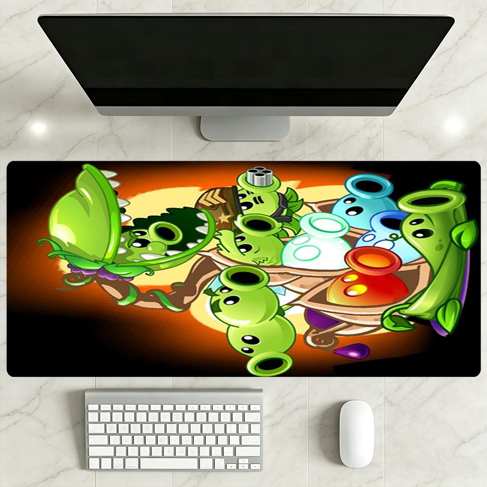 Plants Vs. Zombies Large Mouse Pad Desk Mat Computer Desk Keyboard Mat Non-Slip Rubber Bottom Computer Decor Item Office Use
