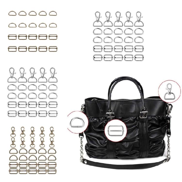 Verstellbare Schiebeschnallen, D-Ringe, Metallschnallen, Schnallenset zum Nähen