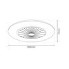Zephyr Schwarz 48W LED + Fernbedienung Deckenventilatorlampe