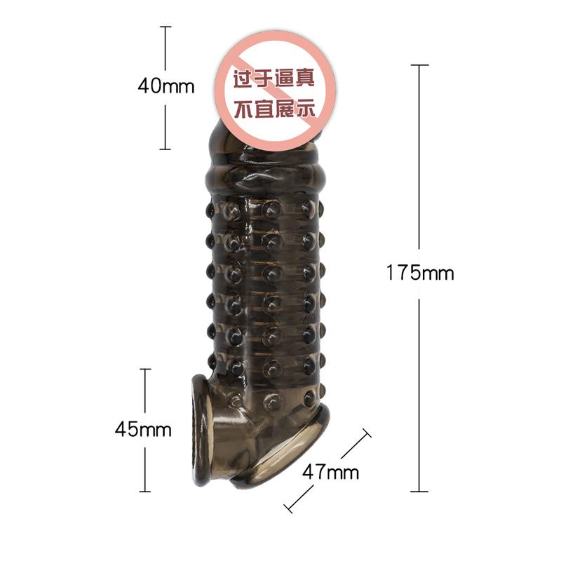 Penis Extender Sleeve Penise Enlargement Condoms Reusable for Adult Male Couple Reusable Condoms Spines Sex Studded