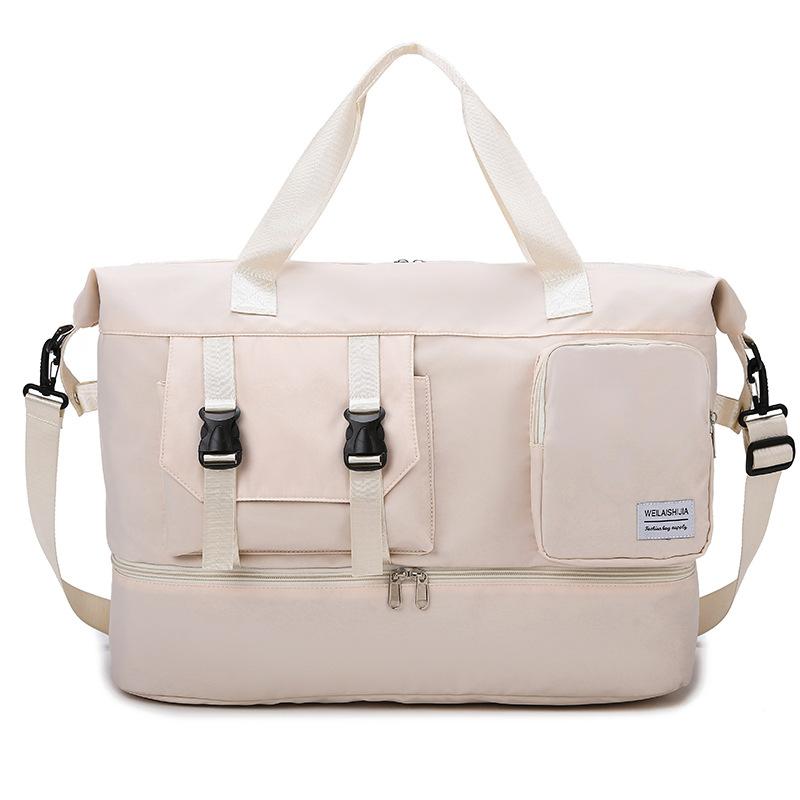 

Women s Dry and Wet Separation Sports Gym Bag with Shoes Silo Large Capacity Travel Bag with Travel Bag Can Be Used for Pulling Rod