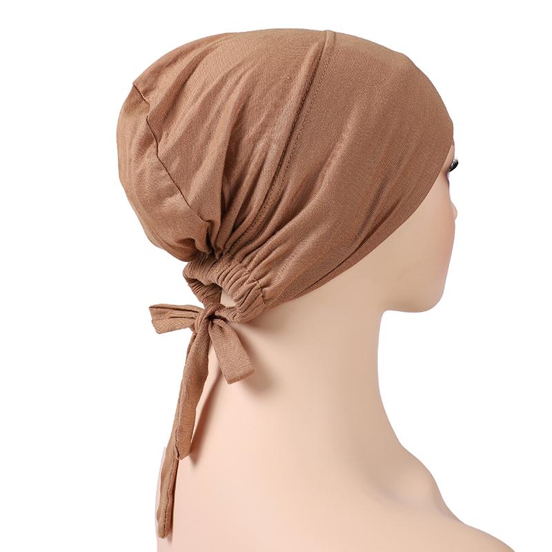 Muslim Inner Hijab Cap No Silp Breathable Women Under Caps Elastic Cotton Jersey Hijab Undercap