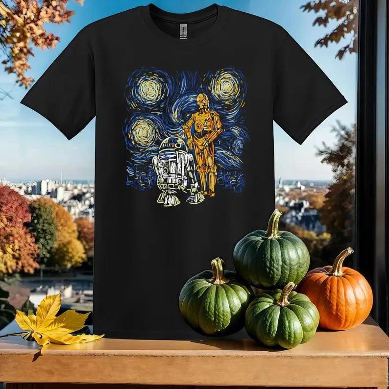 Star Wars R2d2 And C3po Starry TShirt Unisex Unisex Unisex S