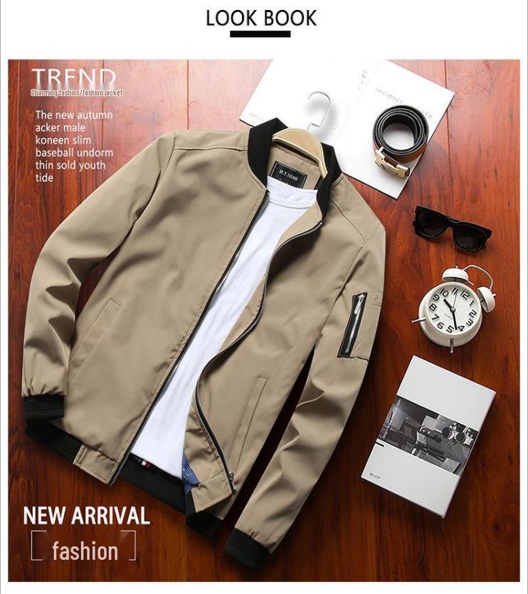 Men's Cross-Border Spring/Autumn Casual Baseball Jacket