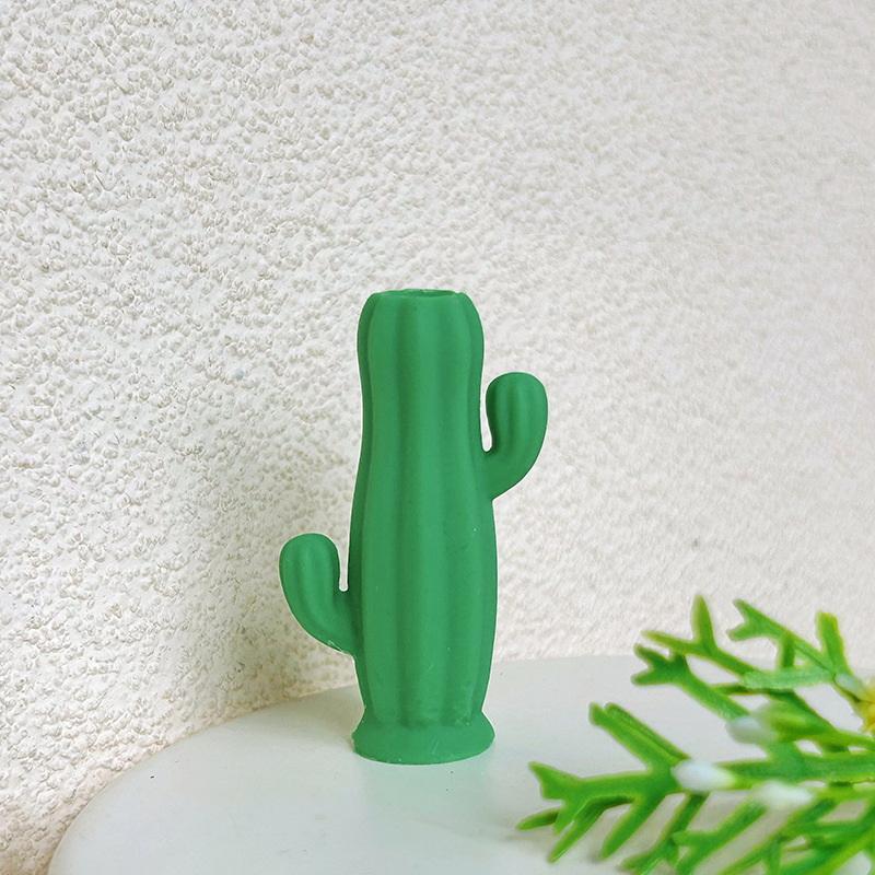 1 шт. Миниатюрная модель вазы в форме кактуса для кукольного домика, аксессуары для мебели, для декора сцены гостиной кукольного домика, детская игрушка для игры зелёный