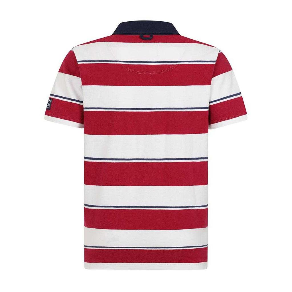 Lazy Jacks Mens Striped Short-Sleeved Rugby Polo Shirt