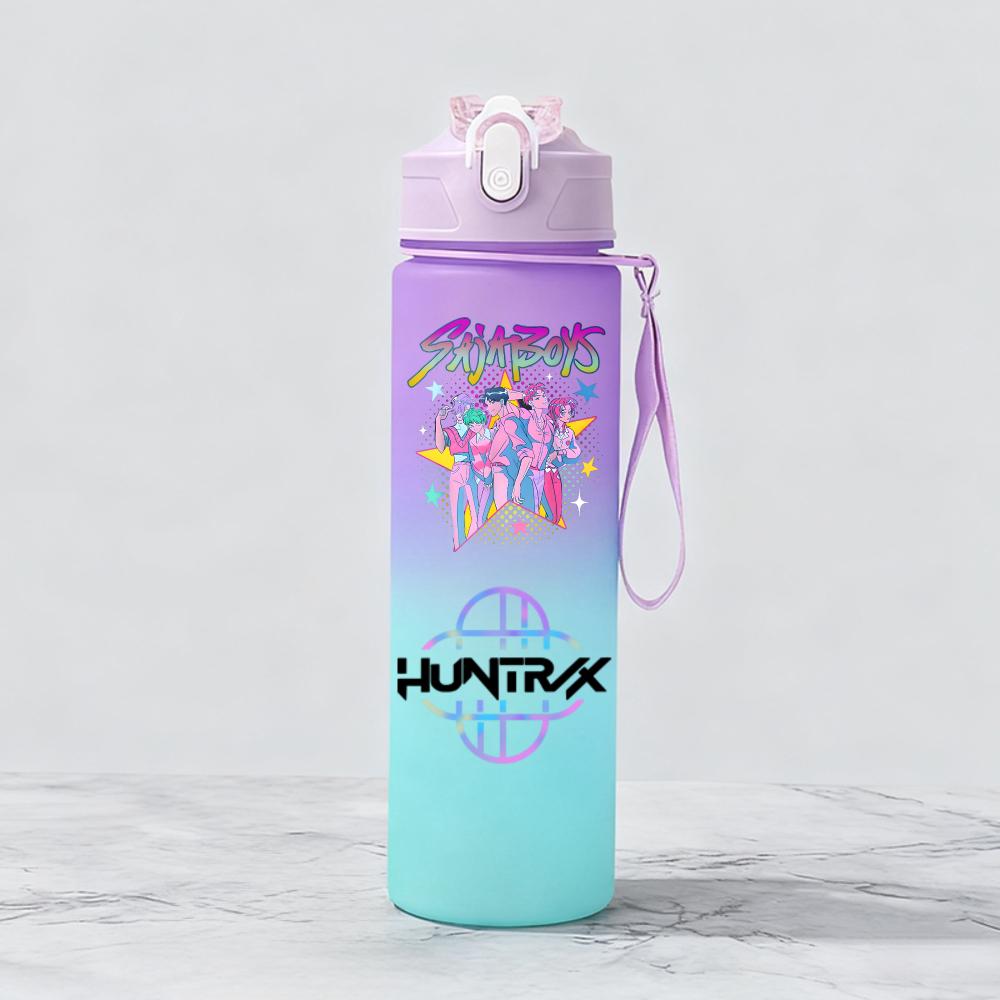 Demon Hunters Huntr Rumi Mira Zoey Jinu Celine Plastic Water Cup Pop Drinking Bottle School Huntrix Gourde ML KPOP X K 800 Kid Friendly Entertaining