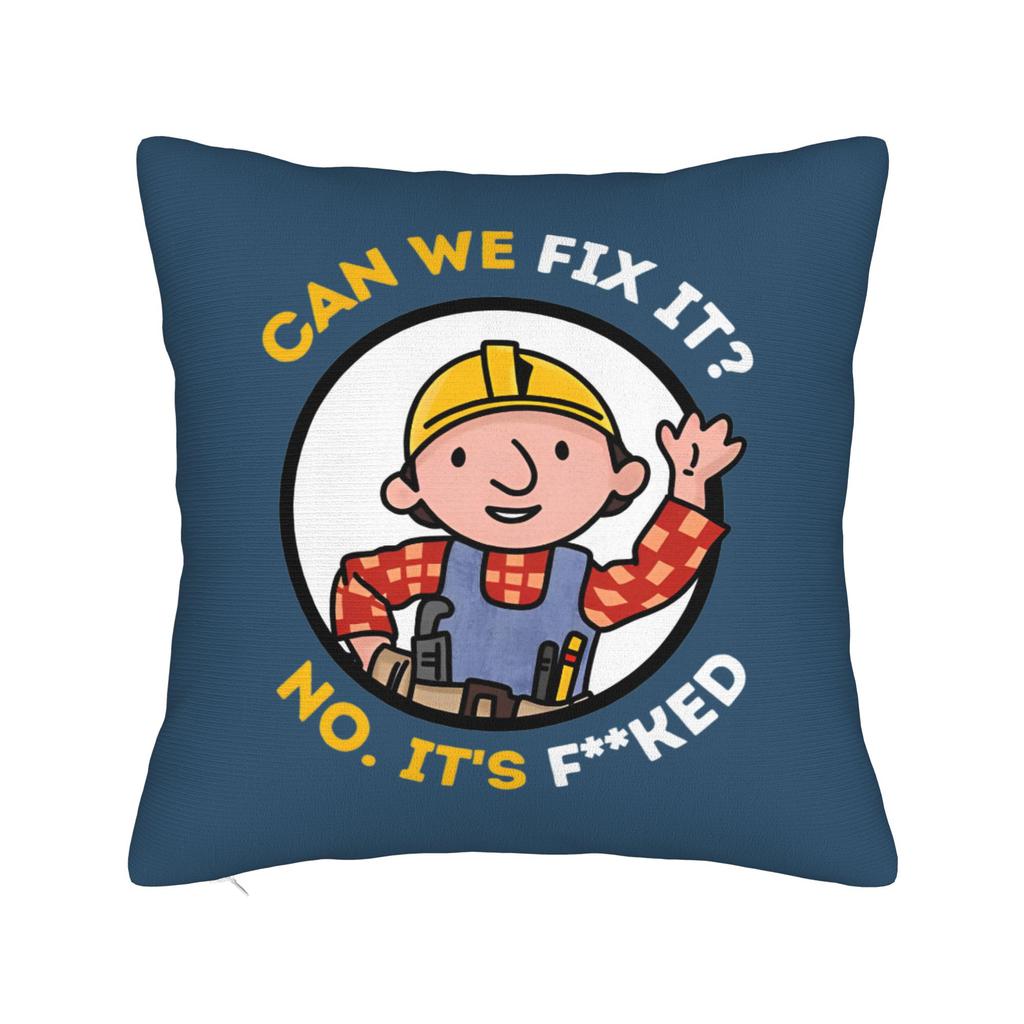 Bob the Builder Trending Square Pillow Cases Cushion Cover Novelty Polyester Decorative Pillowcover for Home 18x18