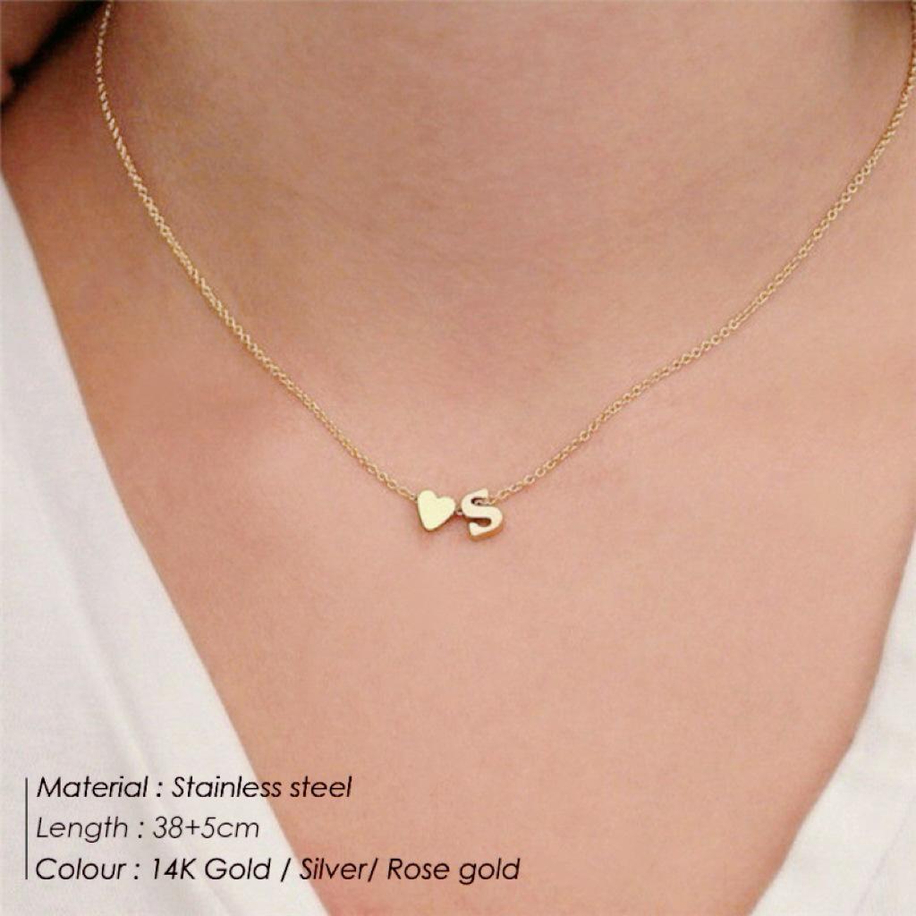 St. Delan DIY 3D Heart Necklace: Personalized Non-Fading Clavicle Chain