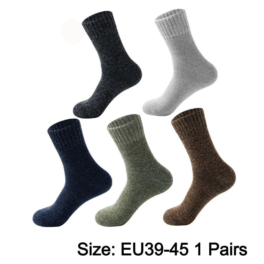New Thick Looped Winter Socks Non-Slip Softness Warmth Socks Medium Tube Comfort Sports Socks Men Women
