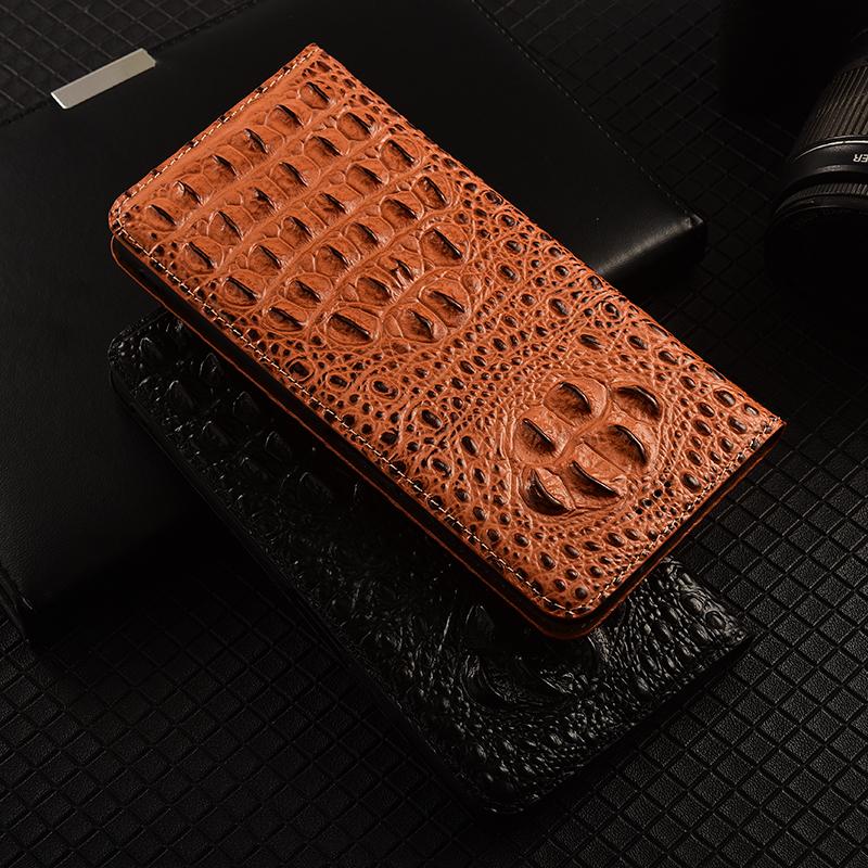 Crocodile Claw Genuine Leather Flip Case for Oneplus 6 6T 7 7T 8 8T 9 9T 9T 10 10T 10T 11 12 12R 13 13T 13R 15 Pro Cover Cases