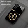 Funda de cristal para teléfono con letra A curva metálica adecuada para Samsung Galaxy S26 S25 S24 S22 S21 S20 FE/Ultra/Plus funda trasera anticaída