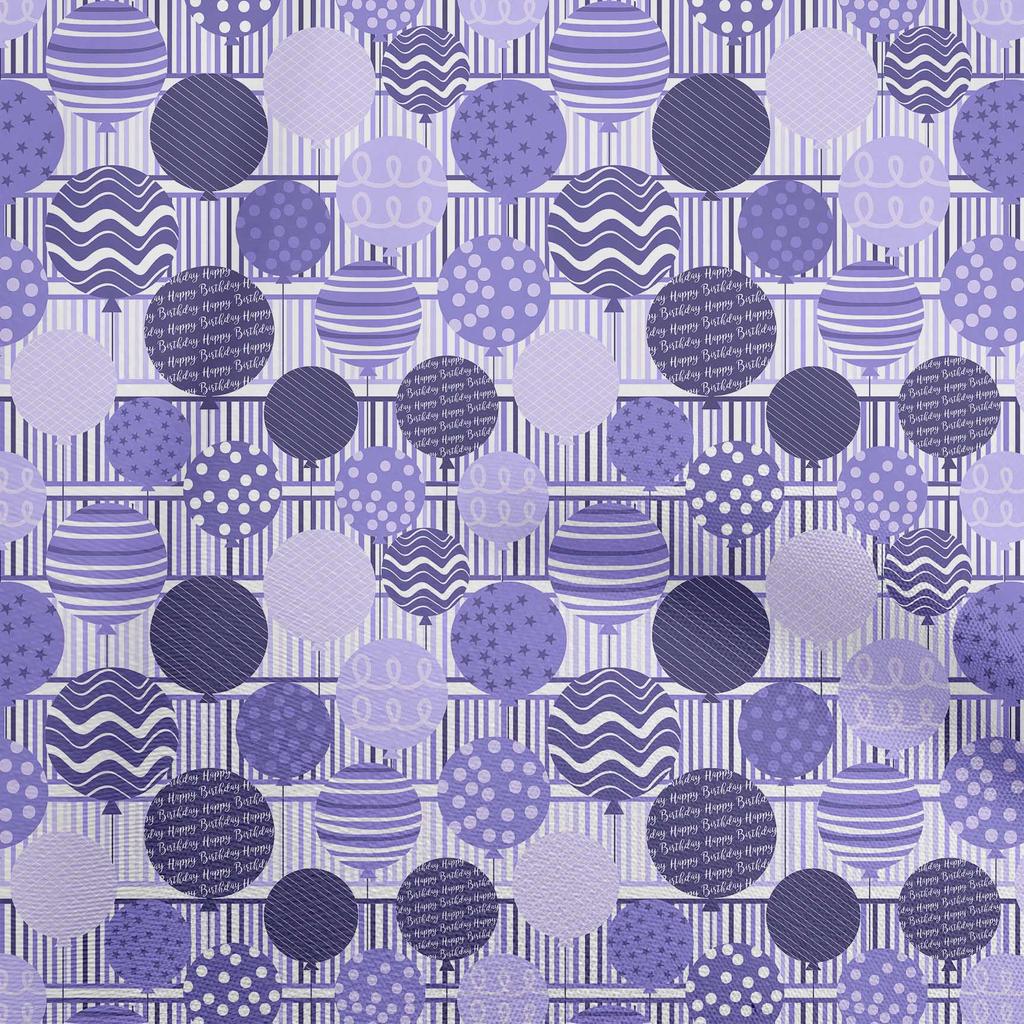 oneOone Cotton Flex Blue Fabric Kids Ballon With Stripe Dress Material Fabric Print Fabric By The Yard 40 Inch
