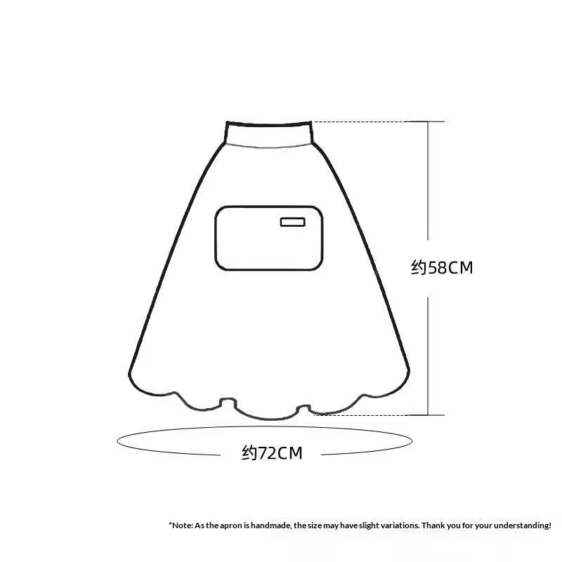 Kitchen Apron Breathable Thin Coffee House Aprons Anti-Fouling Oil-Proof Half-Length Waist Pinafore For Home Kitchen