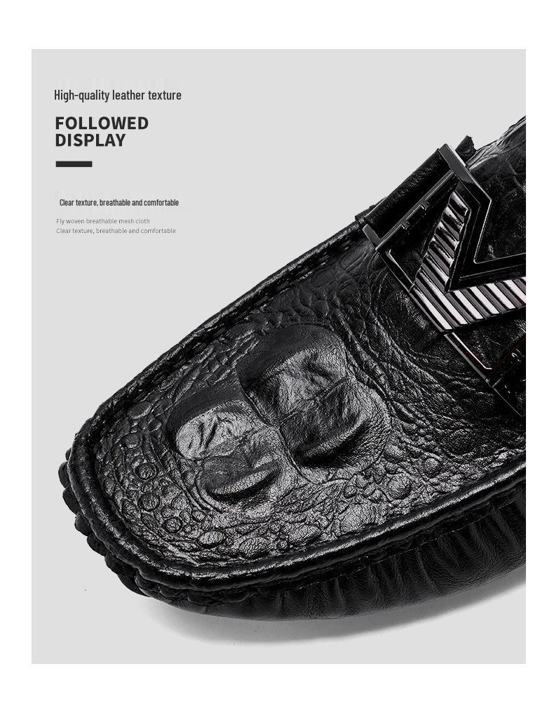 Herren 2025 Echtleder Britische Business Slipper - Atmungsaktiv, Weiche Sohle Freizeit Bohnenschuhe