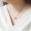 Pair Necklace Surgical Stainless Steel 316L Cubic Zirconia Allergy Free Cross Pink Silver [White Clover] & 4SUP097GO&4SUP098SV