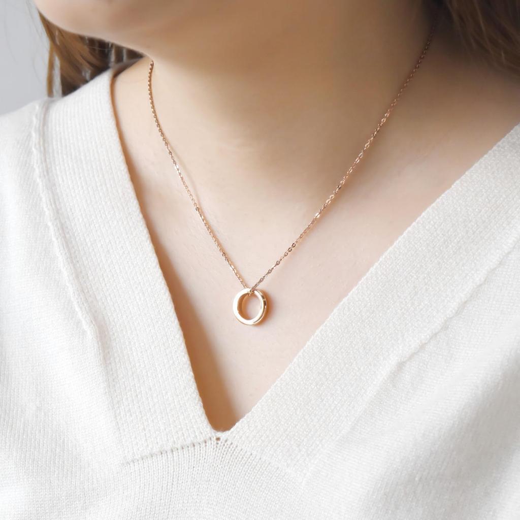 Pair Necklace Surgical Stainless Steel 316L Cubic Zirconia Allergy Free Cross Pink Silver [White Clover] & 4SUP097GO&4SUP098SV