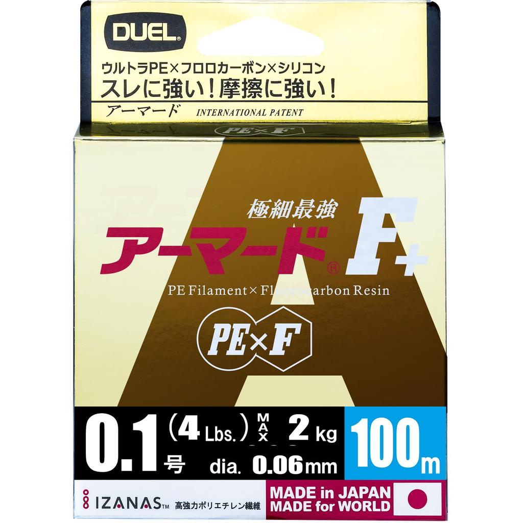 DUEL Armored F+ PE line 100M 0.1 H4012-GY golden yellow