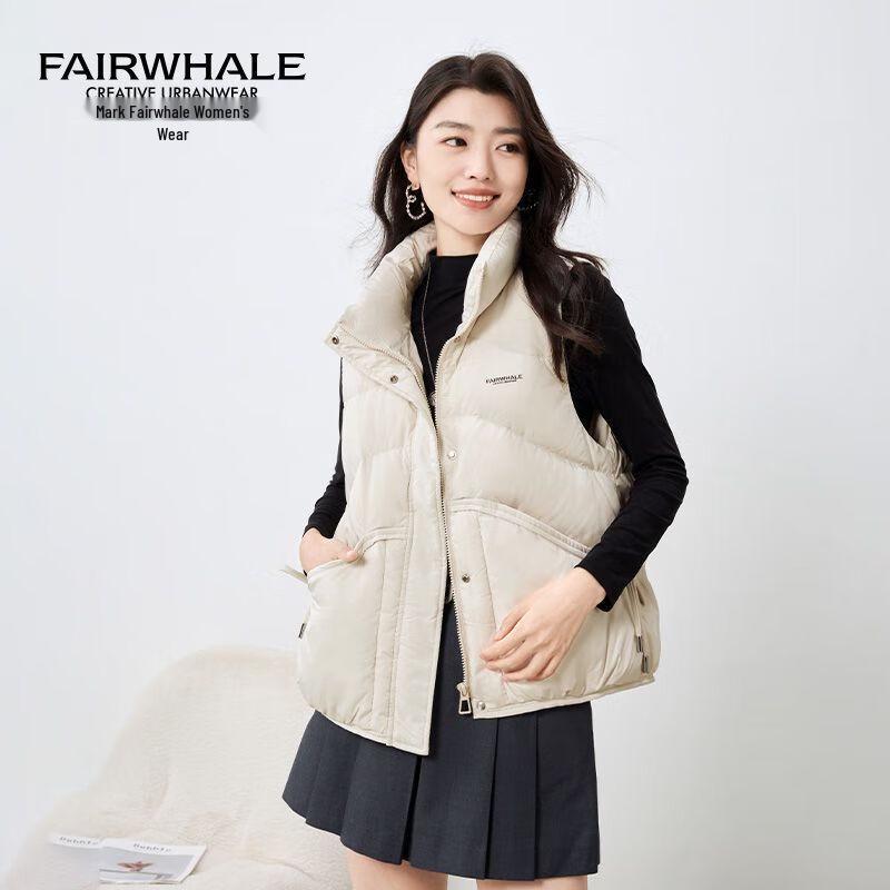 

MARK FAIRWHALE Women s Stand Collar Sleeveless Down Vest L