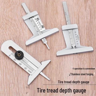 Tire Tread Depth Precision Ruler Caliper - T-Type Scale
