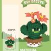 Idea Funny Cartoon Figures Micro Diamond Building Block Cactus Nanobricks Potted Plant Construction Educational Toys For Gifts