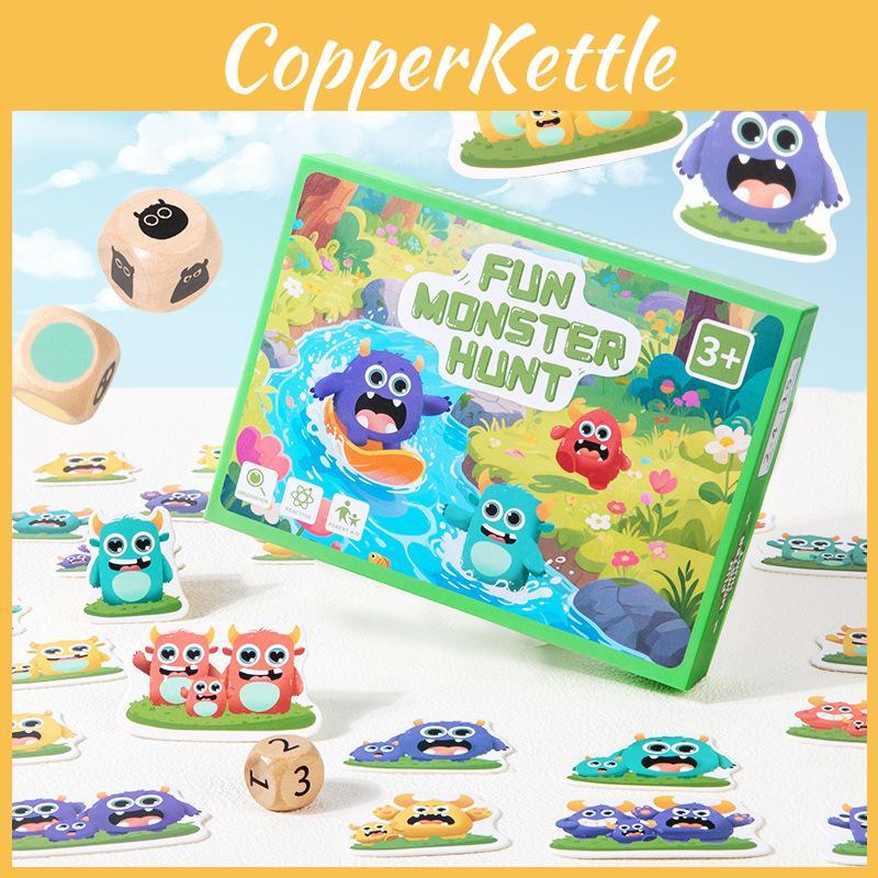 Pub Wooden Monster Puzzle Game Set Card Components For Kids Learning Family Fun