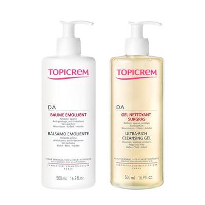 Emollient Balm and Superfatting Gel - Topicrem - 500 Ml Pack - Paraben-free - Unisex - 50% Off