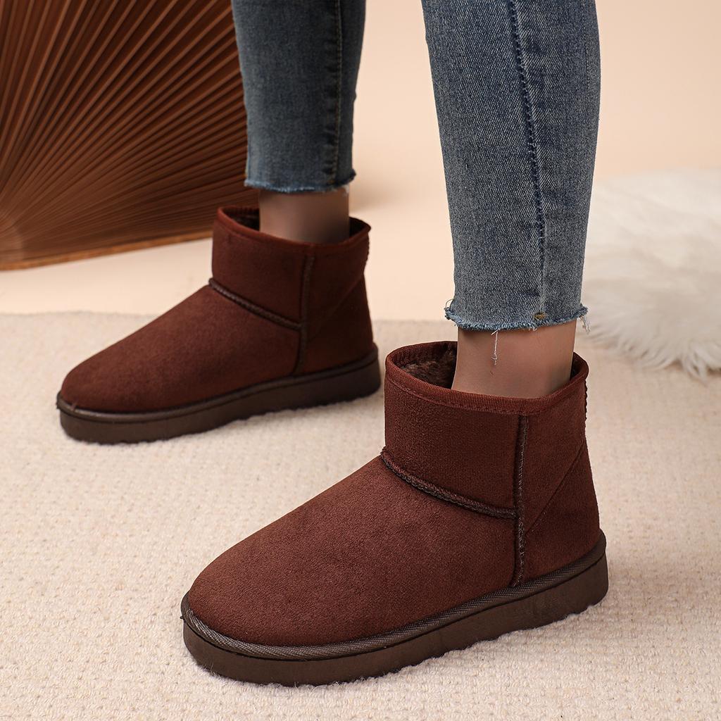 Fashionable New Sexy Anti Slip Warm and Comfortable Snow Boots for Women's Winter Round Toe and Plush Work and Leisure Boots